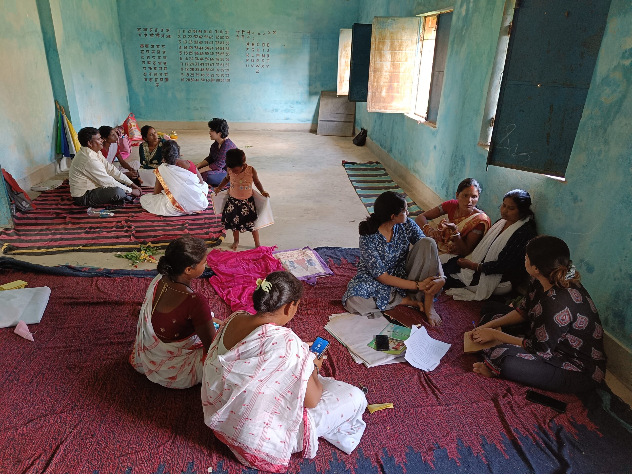 Knowledge sharing: WELL Labs researchers discuss with Community Resource Persons in Lohardaga village in Jharkhand to understand how they access and share knowledge. Knowledge sharing: WELL Labs researchers discuss with Community Resource Persons in Lohardaga village in Jharkhand to understand how they access and share knowledge.